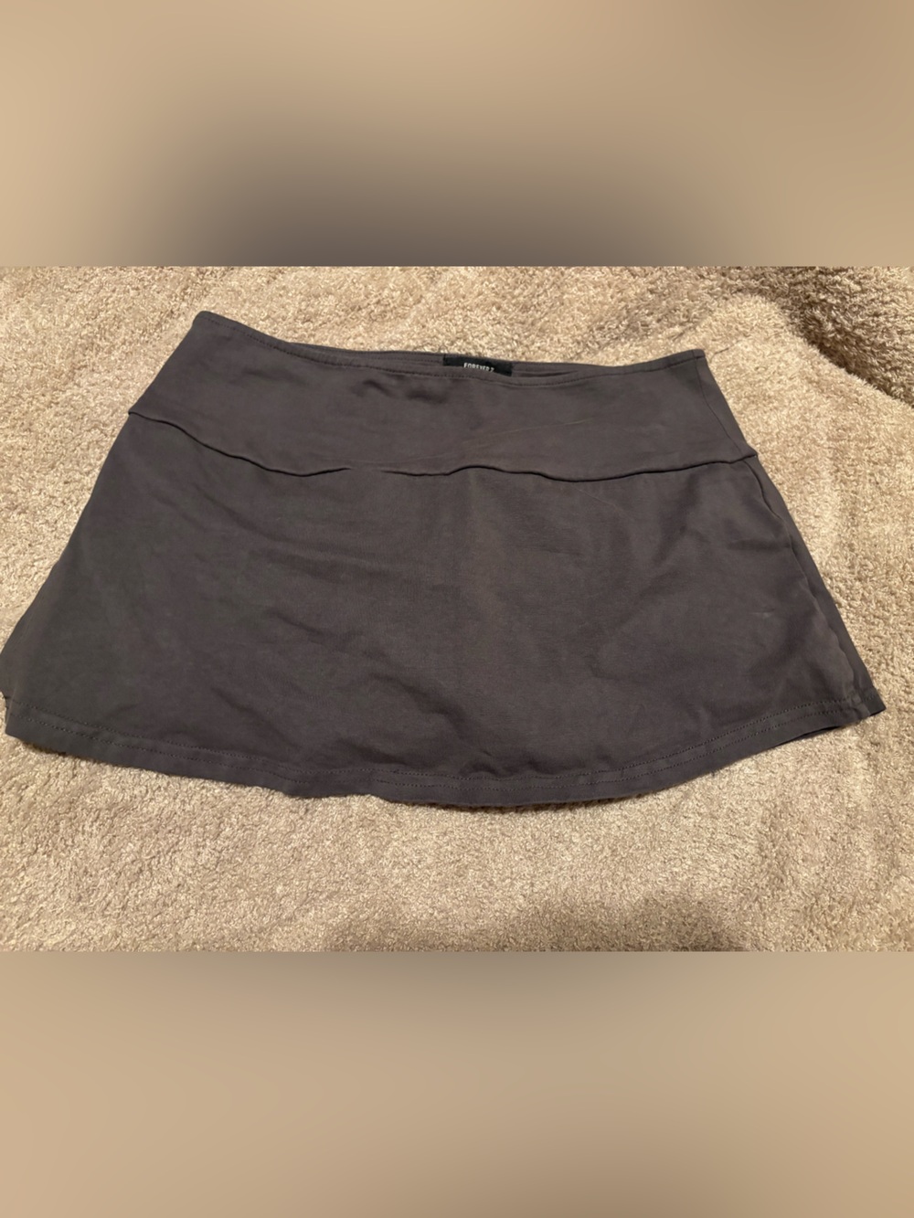 Charcoal Gray Mini Skort